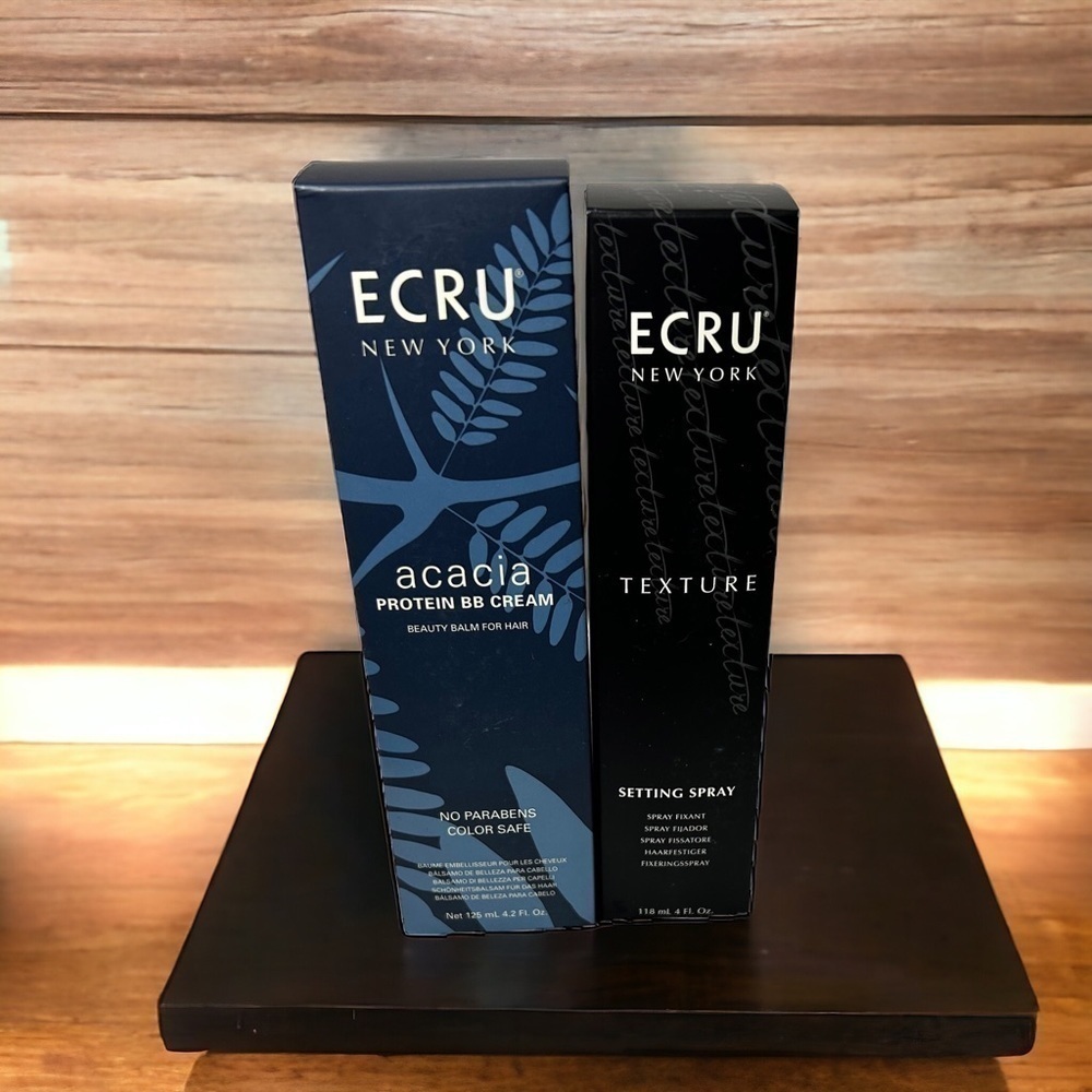 Ecru New York Set of Two Acacia Protein BB Cream 4.2oz Texture Setting Spray 4oz